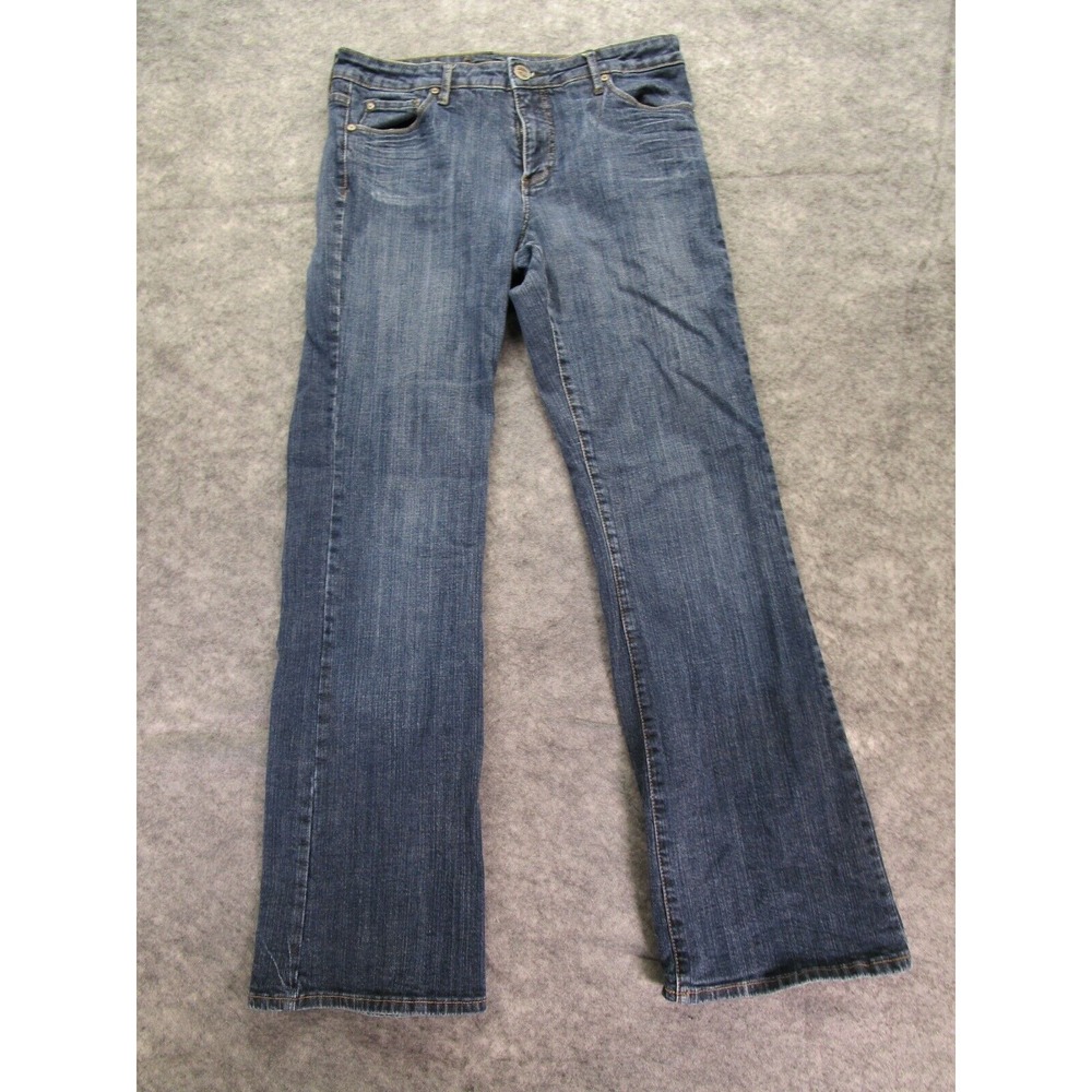 Common Genes Jeans Womens 10 Blue stretch denim Preowned EUC Embroidered Accents